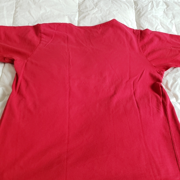 Women's Red Short Sleeve Shirt - Picture 2 of 3